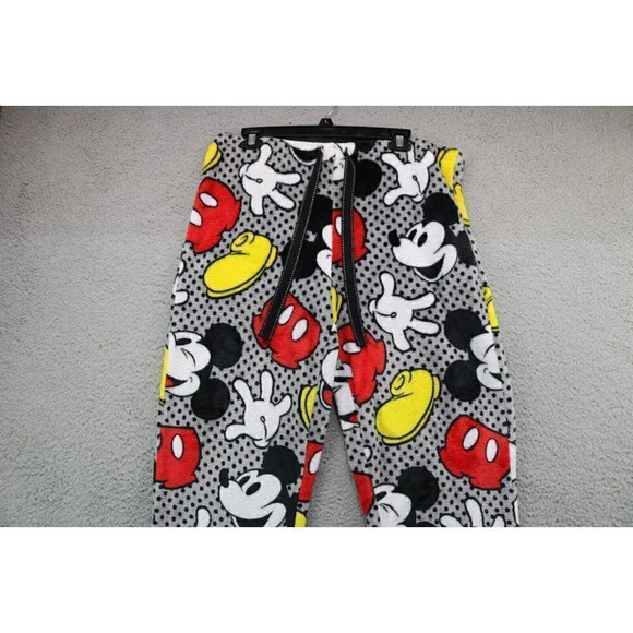 Women's Disney Mickey Mouse Fluffy Pajama Pants-Size Large-100% Polyester - Picture 2 of 7